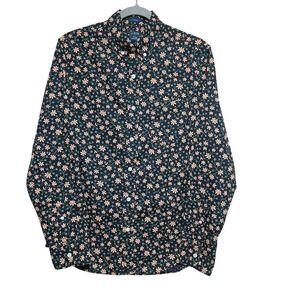 J Crew Slim Fit Floral Print Long Sleeve Button‎ Up Shirt Women's Size S